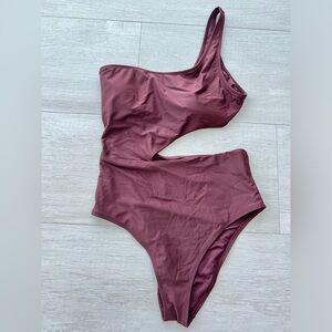 One shoulder swimsuit one piece